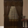 SET DE CORTINAS PARA VENTANAS ACHIME HALLEY 142 CM X 213CM CHOCOLATE