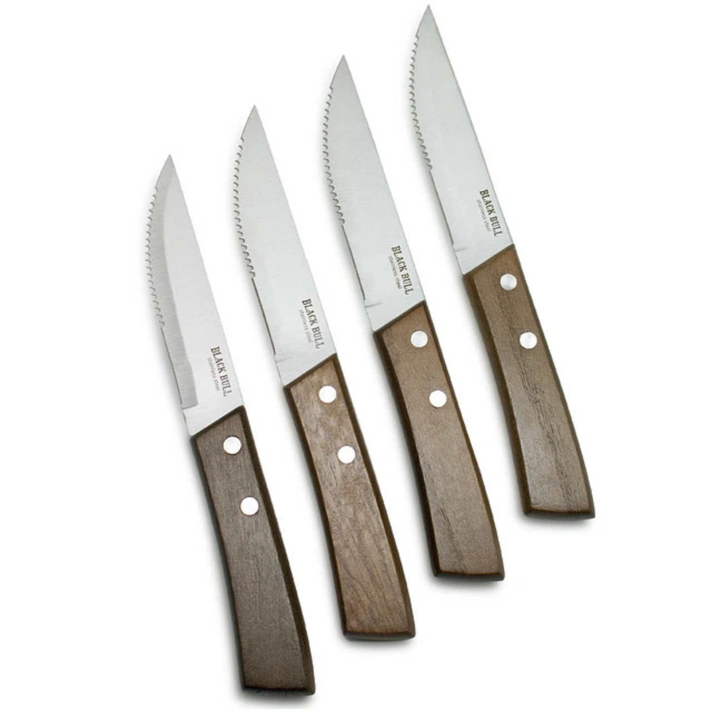 SET 4 CUCHILLOS STEAK BLACK BULL MADERA