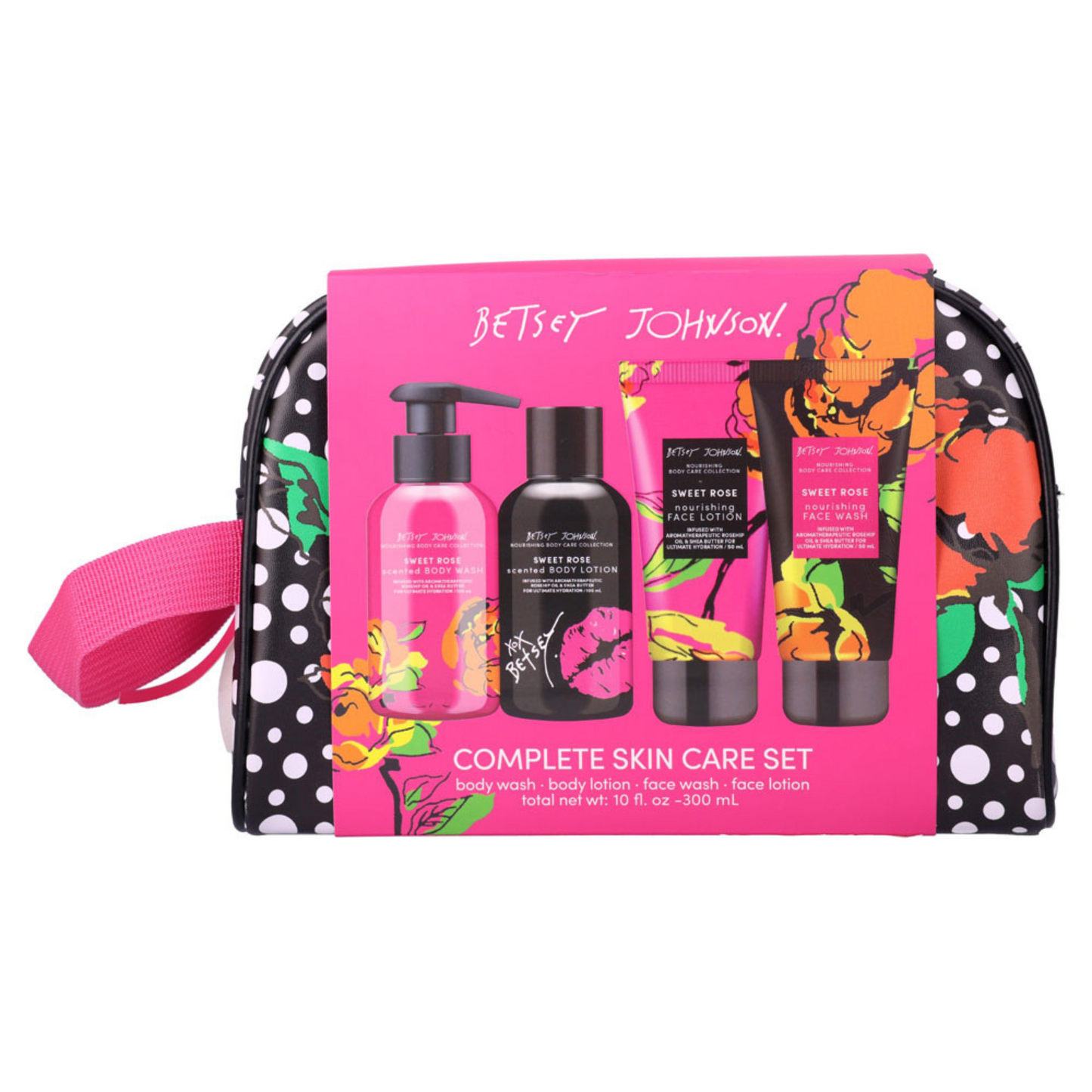 Set Cuidado Facial Betsey Johnson Cosmetiquero Lunares