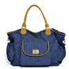 BOLSO MATERNAL HAPPY LOLA DENIM PINTITAS BLANCAS